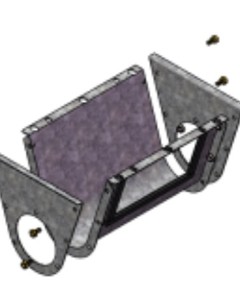 Discharger frame set 1 outlet standard - assembled